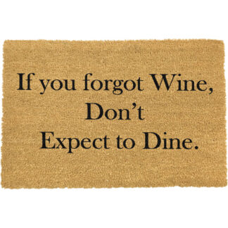 If You Forgot Wine, Don't Expect To Dine Doormat