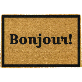 Bonjour Doormat with Border Doormat