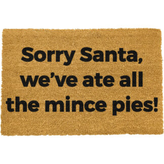 Sorry Santa, We ate all the Mince Pies Doormat