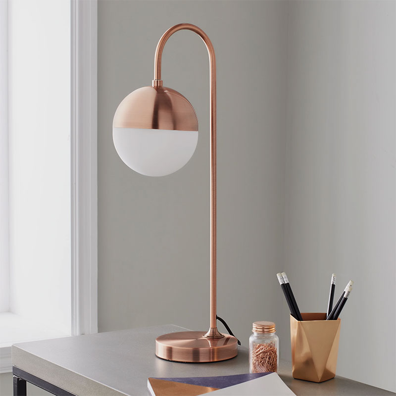 rose gold table lamp