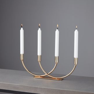 Gold Arches Mantelpiece Candlestick Holder