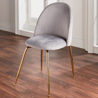 Velvet Dining Chair - Gold Legs (Set Of 2)