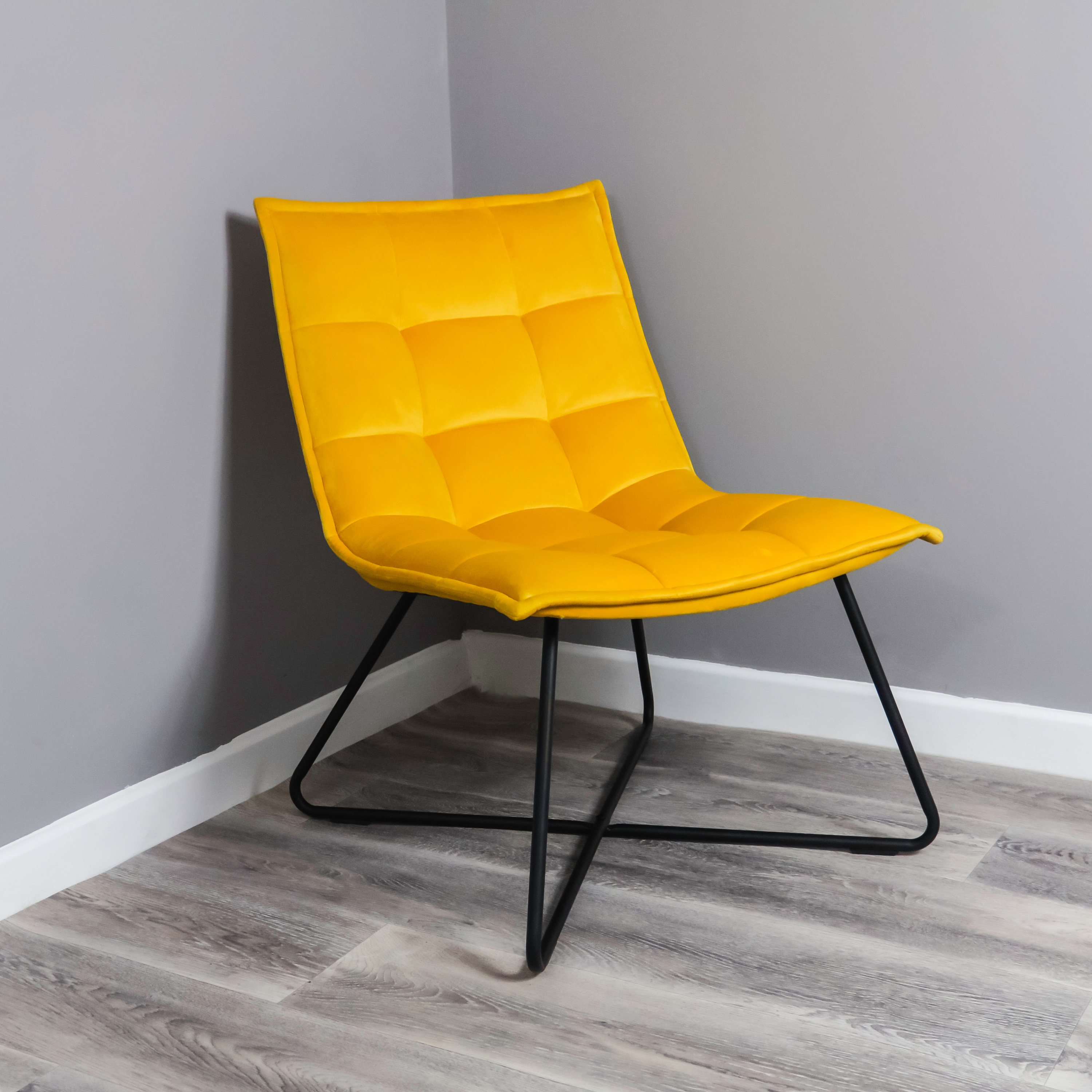 Yellow Velvet Accent Chair | Inner Home | Furniture | Seating