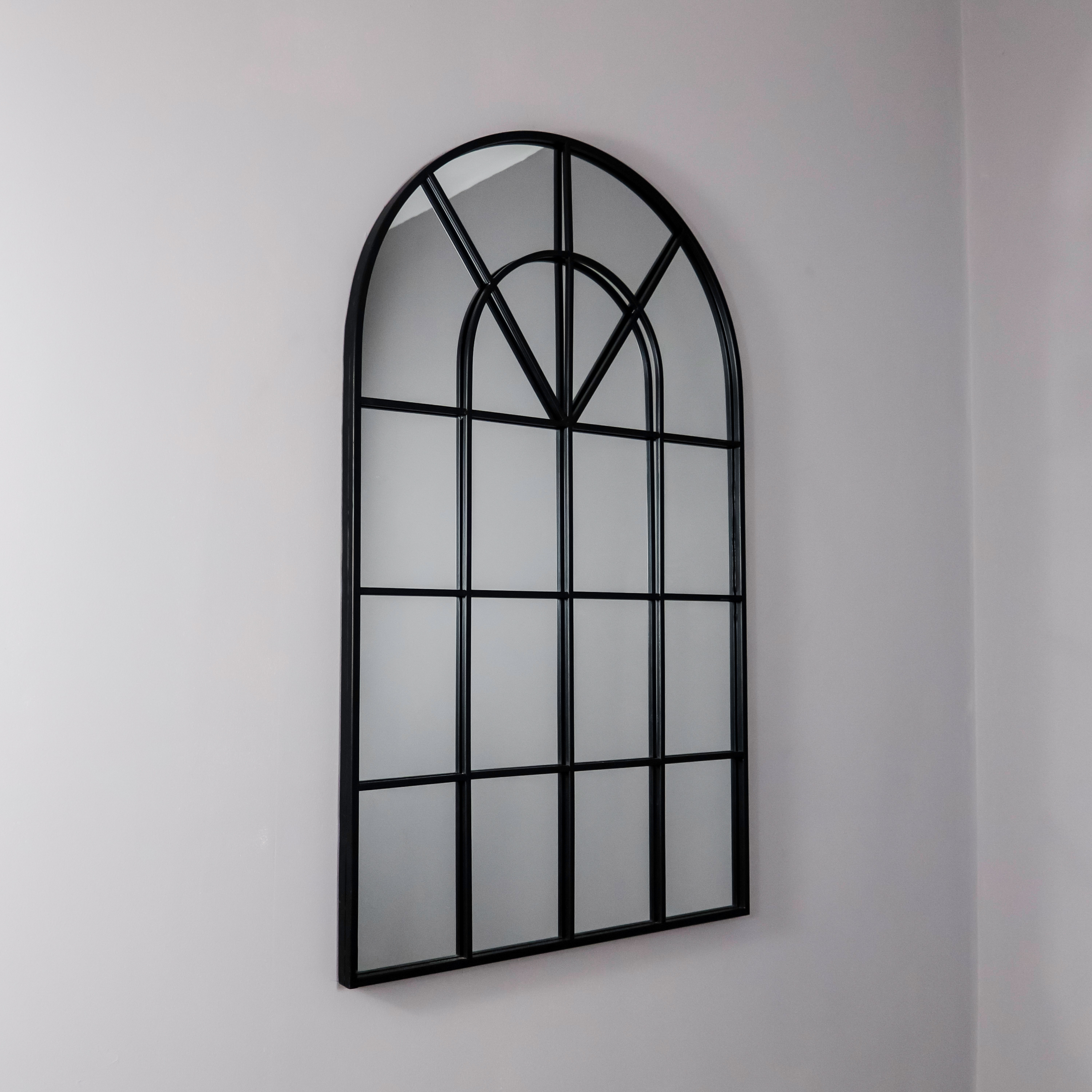 Arched Rome Mirror Wall Decor Home, Arched Window Mirror Black