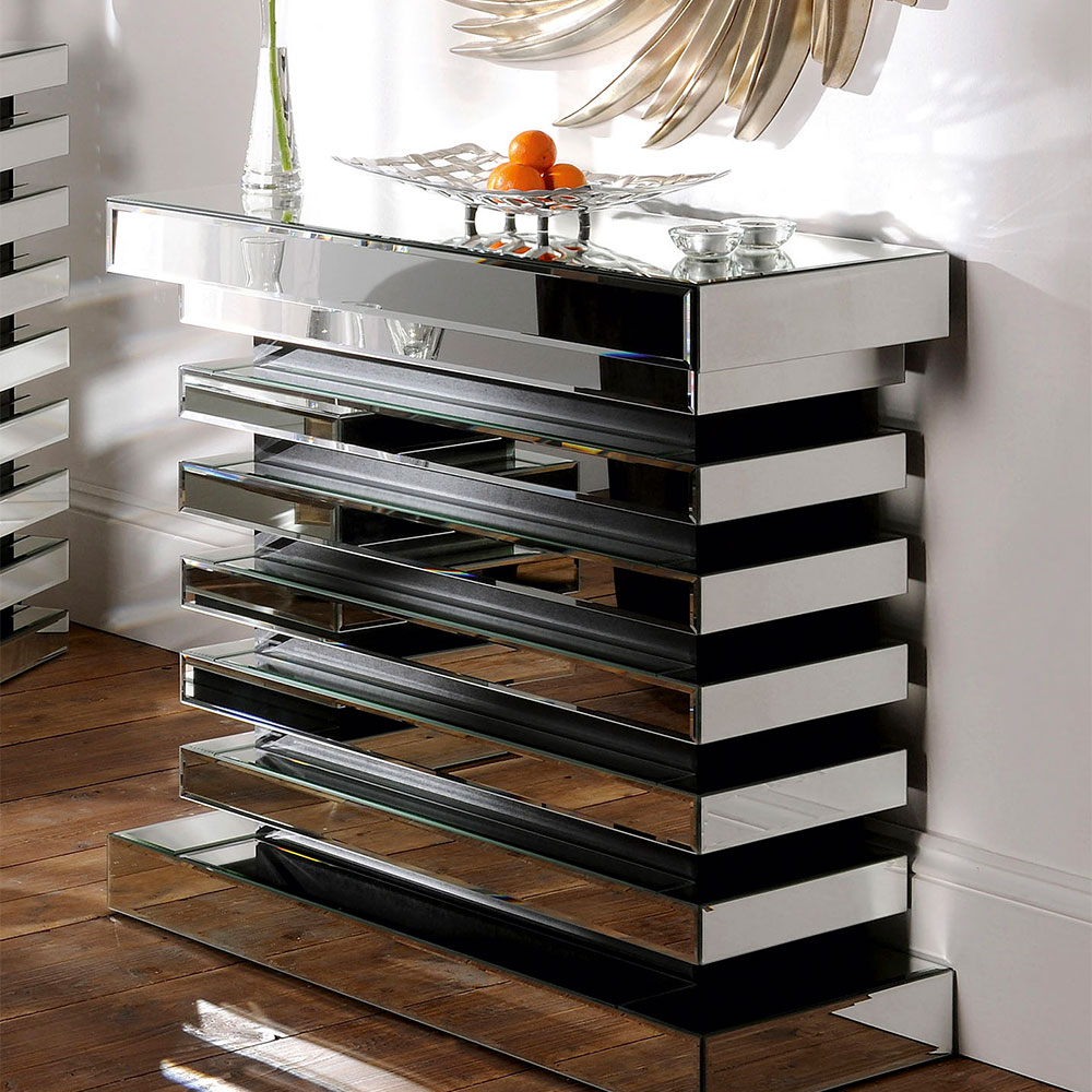 Mirrored Console Table With Drawer, Small Mirrored Console Table Uk