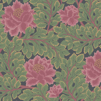 Cole and Son Aurora 116/1002 Rose & Forest on Charcoal Wallpaper