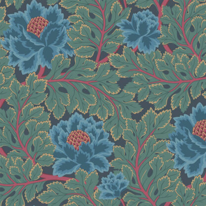 Cole and Son Aurora 116-1003 Petrol & Teal on Ink Wallpaper