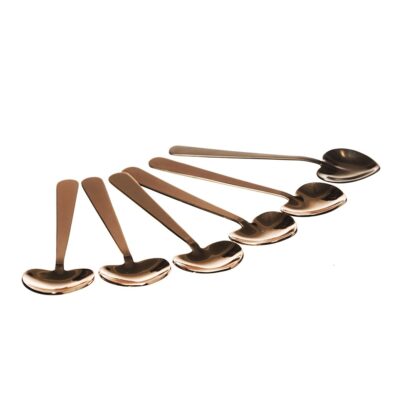 6 Copper Heart Spoons