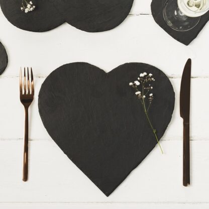2 Slate Heart Placemats