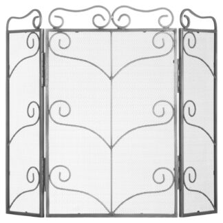 Heavy Large Antique Silver Fire Screen