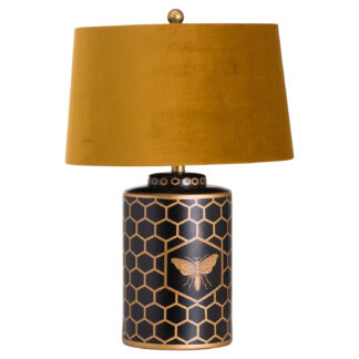 Harlow Bee Table Lamp With Mustard Shade