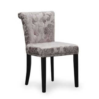 Sandringham Baroque Velvet Mink Accent Chair ( Set Of Two)