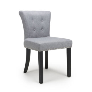Sandringham Linen Effect Silver Grey Accent Chair ( Set Of Two)