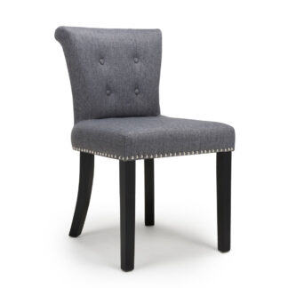 Sandringham Linen Effect Steel Grey Accent Chair ( Set Of Two)