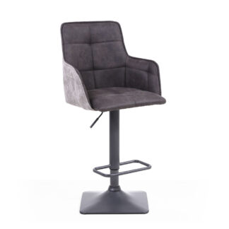 Orion Suede Effect Dark Grey Bar Stool (Sets Of Two)