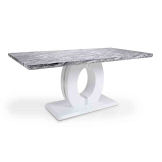 Neptune Large Marble Effect Dining Table