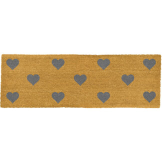 Grey Hearts Patio Doormat