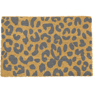 Leopard Print Grey Doormat