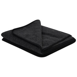 Merino Wool Blanket 220x200 - Black