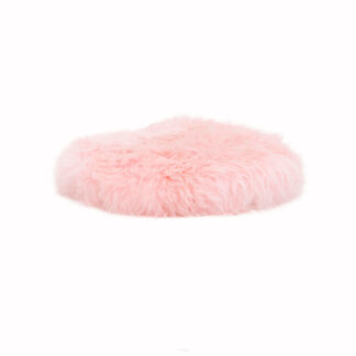 Blush Pink Round Sheepskin Chair Pad