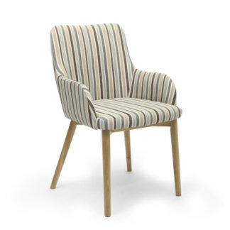 Sidcup Chenille Stripe Duck Egg Dining Chair Set Of Two