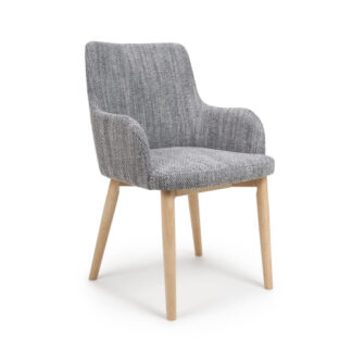 Sidcup Tweed Grey Dining Chair Set Of Two