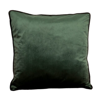 Green Piped Velvet Cushion