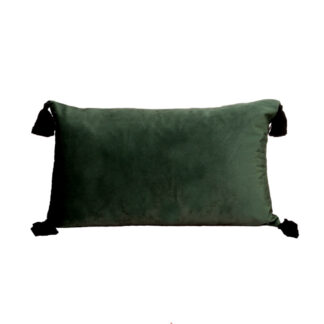 Green Velvet Tassled Boudoir Cushion