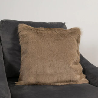 Beige Goatskin Cushion 45cm