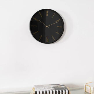 Black 12 Modern Analogue Clock