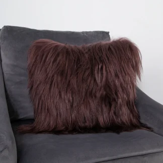Brown Long Hair Goat Cushion