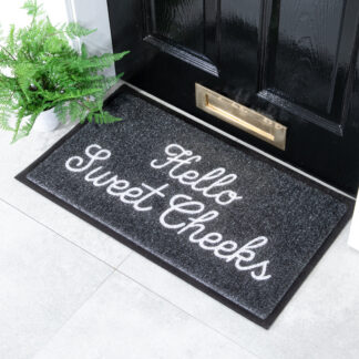 Black Hello Sweet Cheeks Doormat