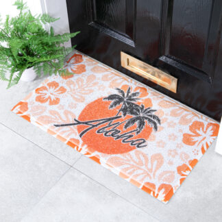 Orange Aloha Doormat