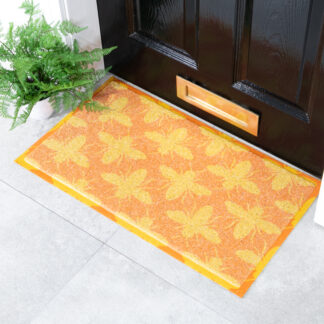Orange Bee Pattern Doormat
