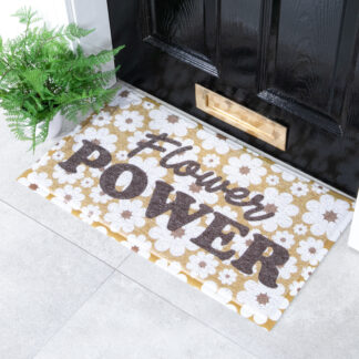Mustard Flower Power Doormat (70 x 40cm)