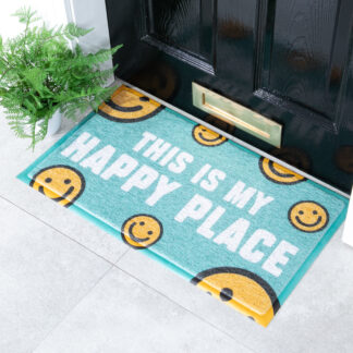 Blue Happy Place Doormat (70 x 40cm)
