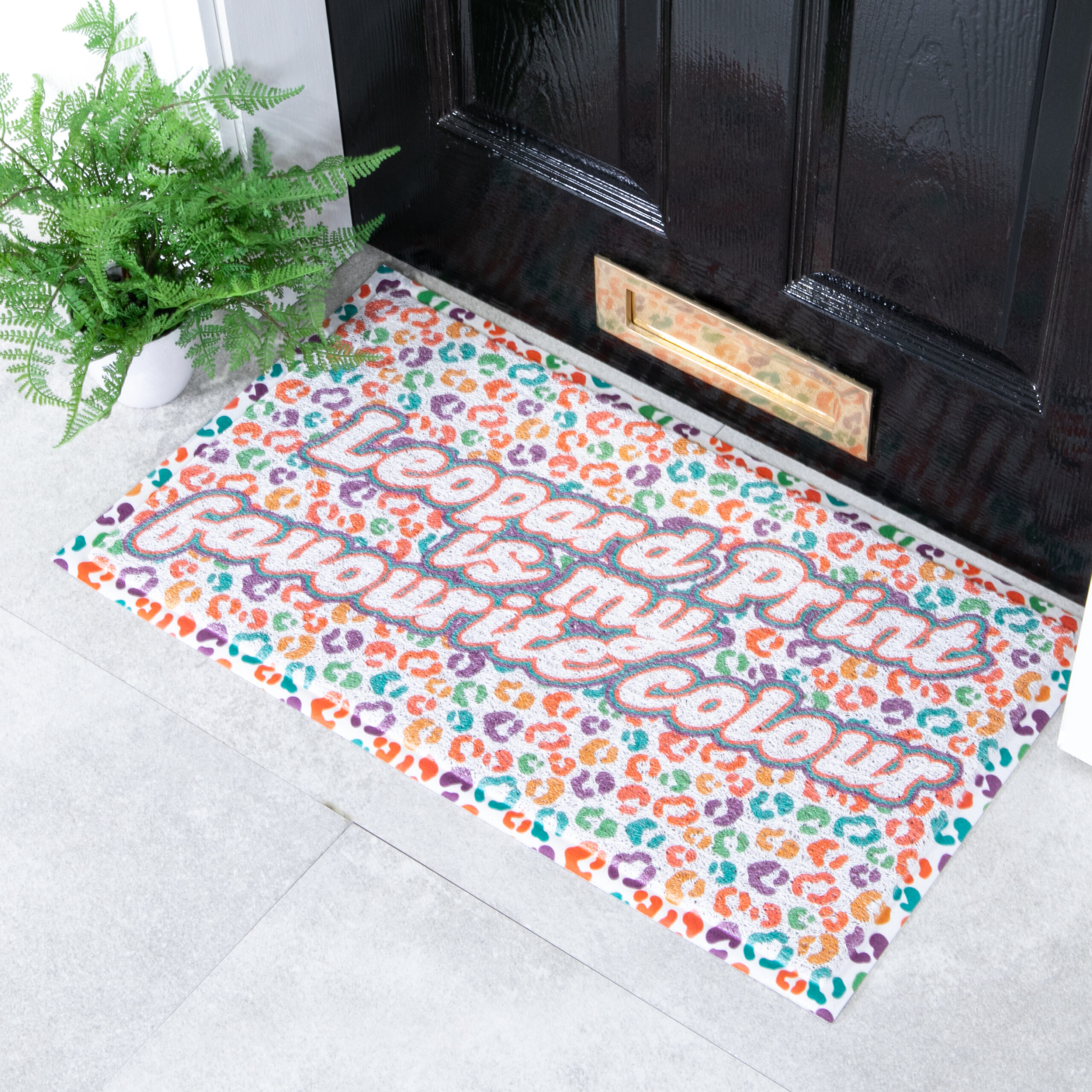 Multi Leopard Print Doormat (70 x 40cm)